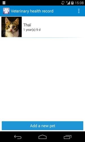 Veterinary health record