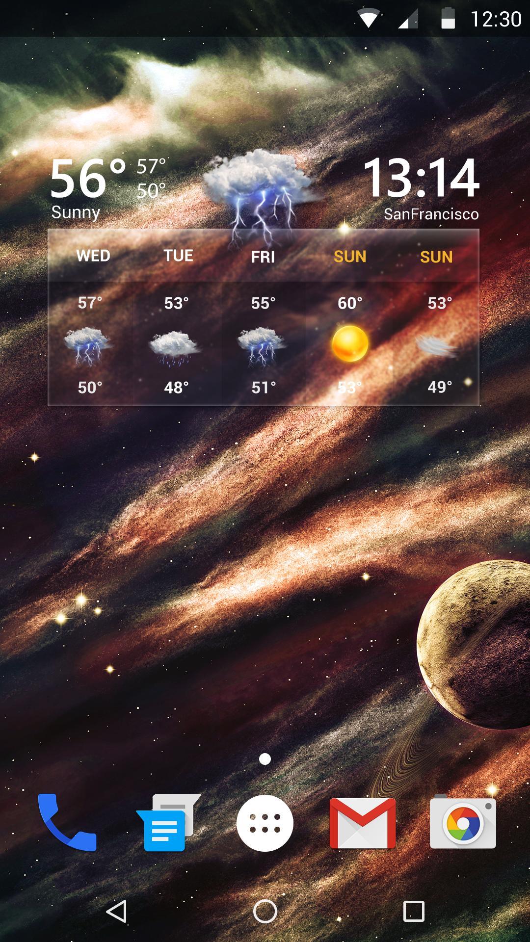 Transparent Live Weather Widge