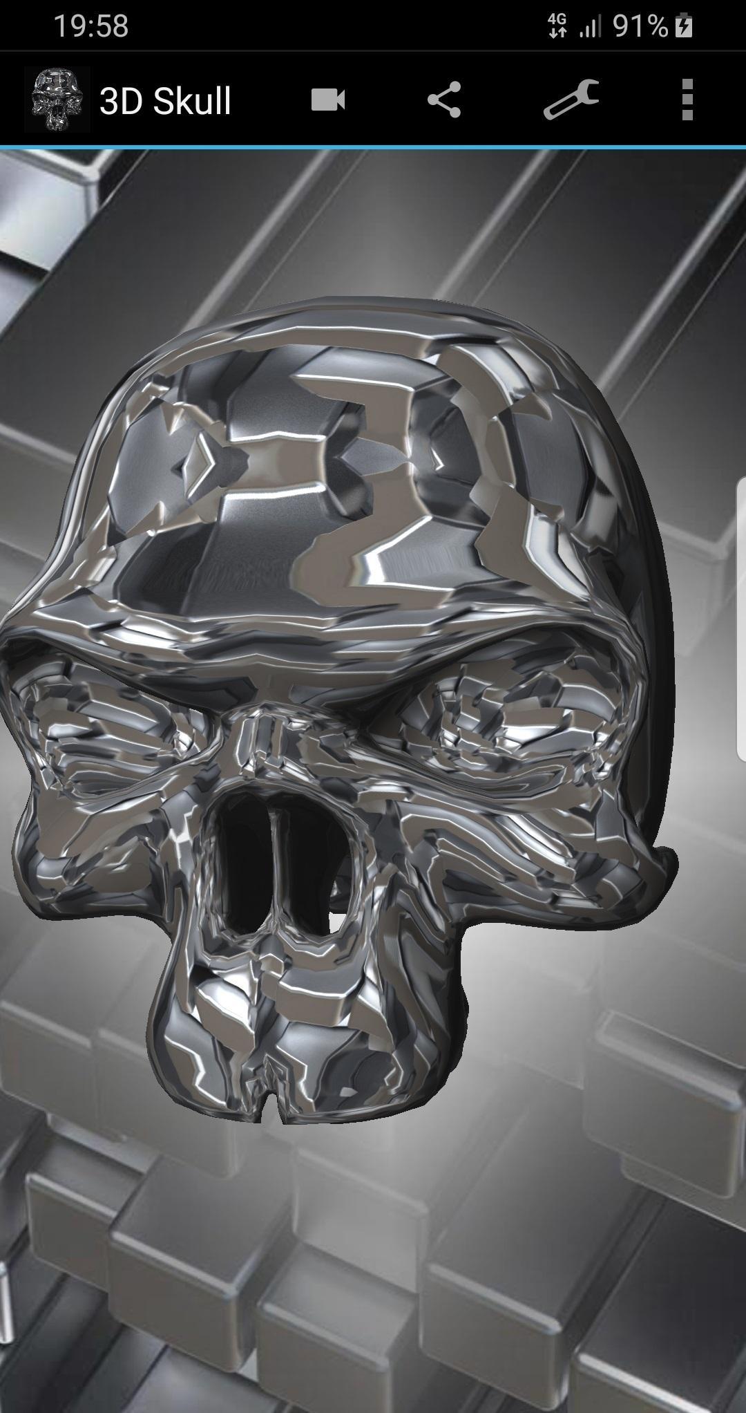 3D Skull Live Wallpaper