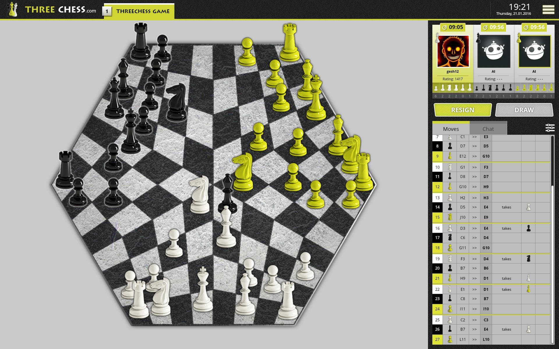 ThreeChess: Chess for Three