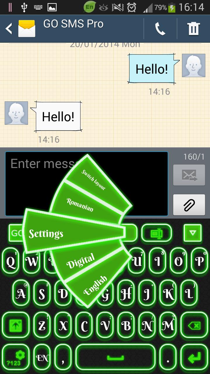 Green Glow Keyboard