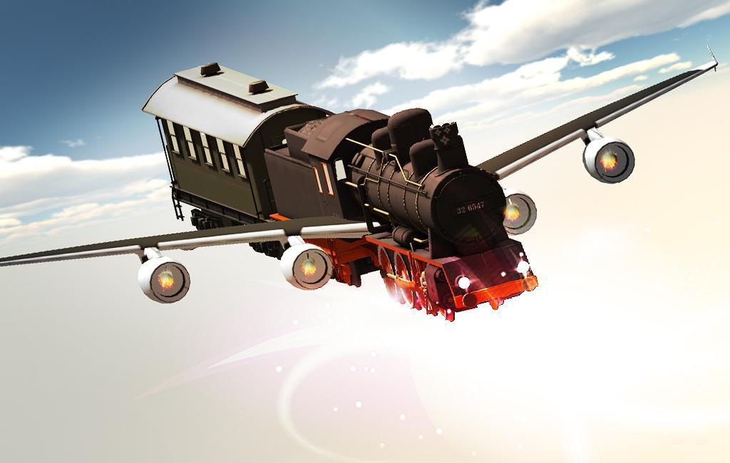 Flying Train In Sky