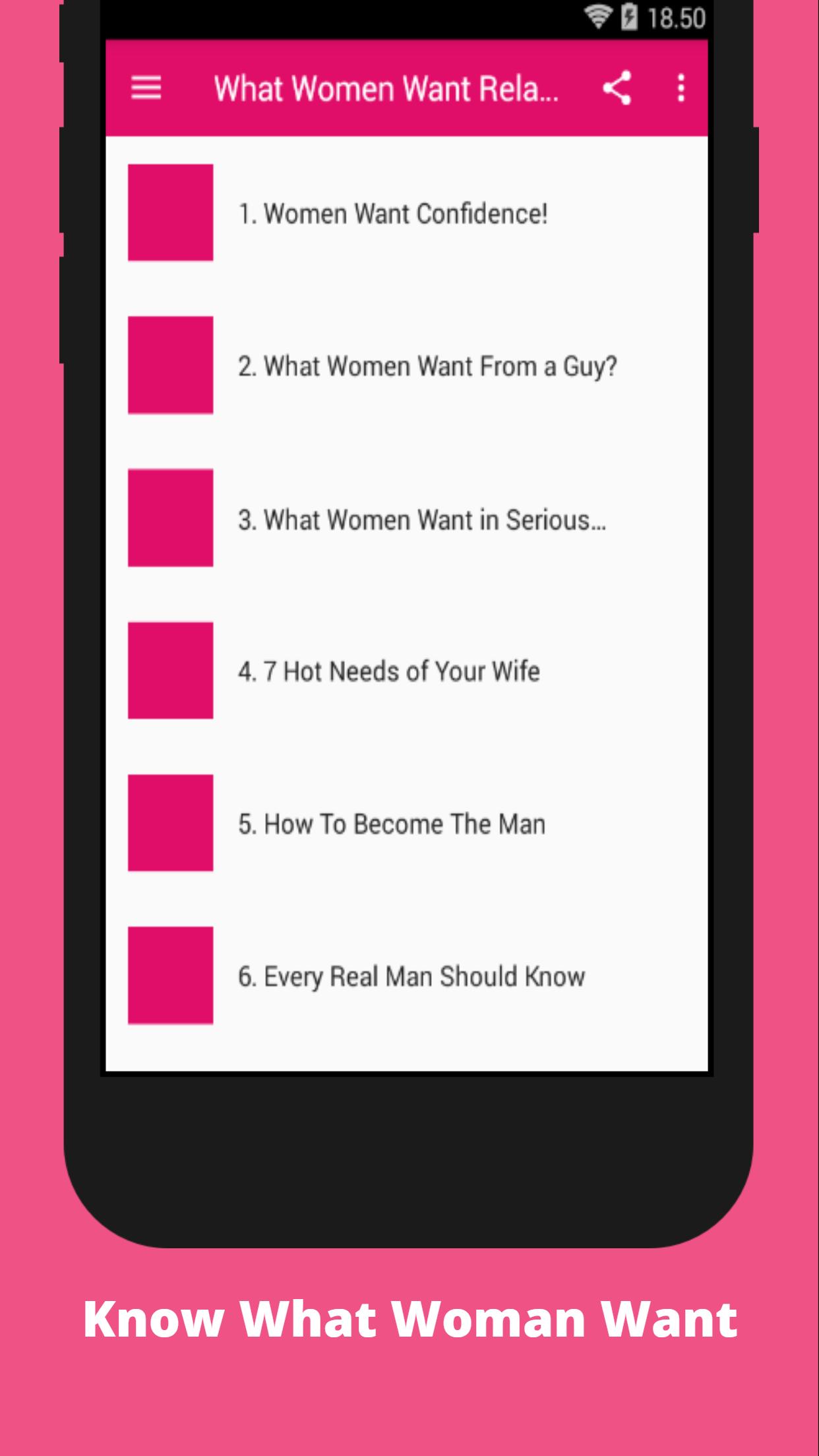 What Women Want in Relationship