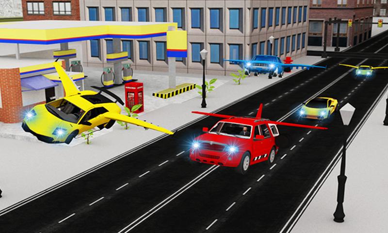 Flying Sports Car Racing 3D